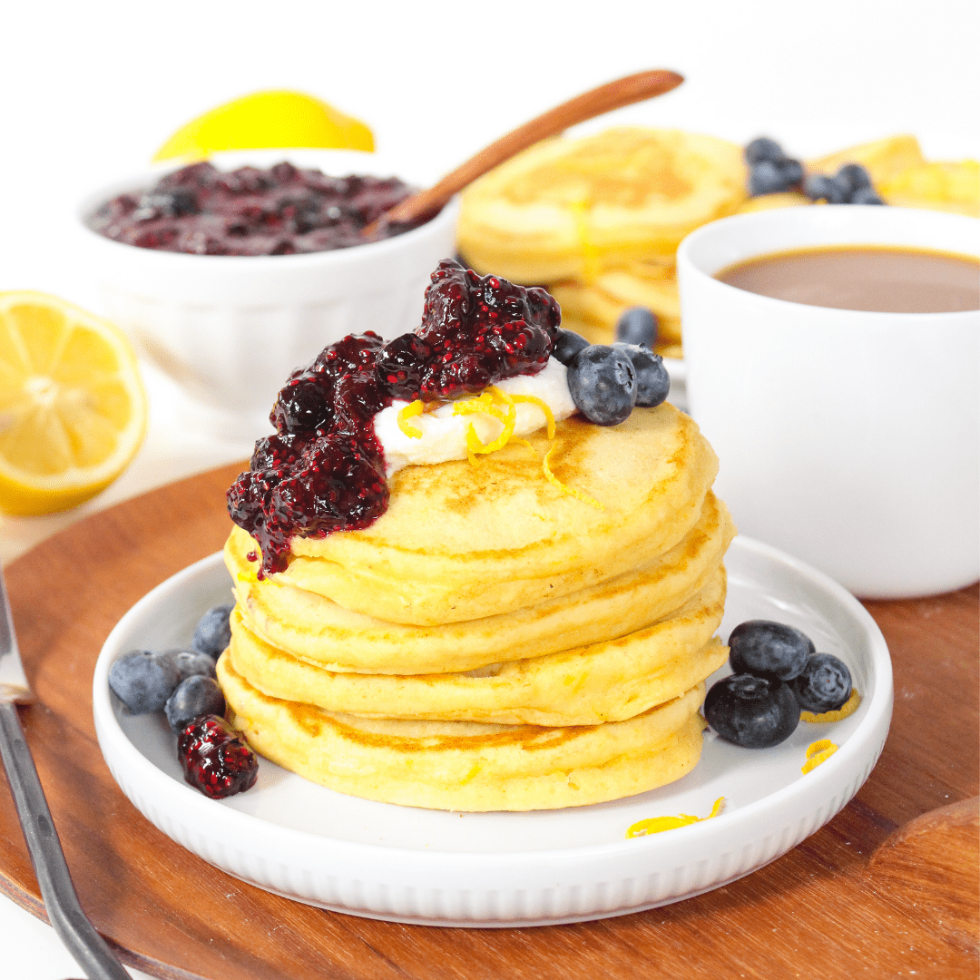 Lemon Pancakes with Ricotta