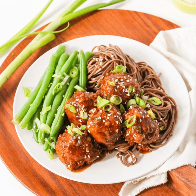 Honey Sriracha Turkey Meatballs (Crockpot) food