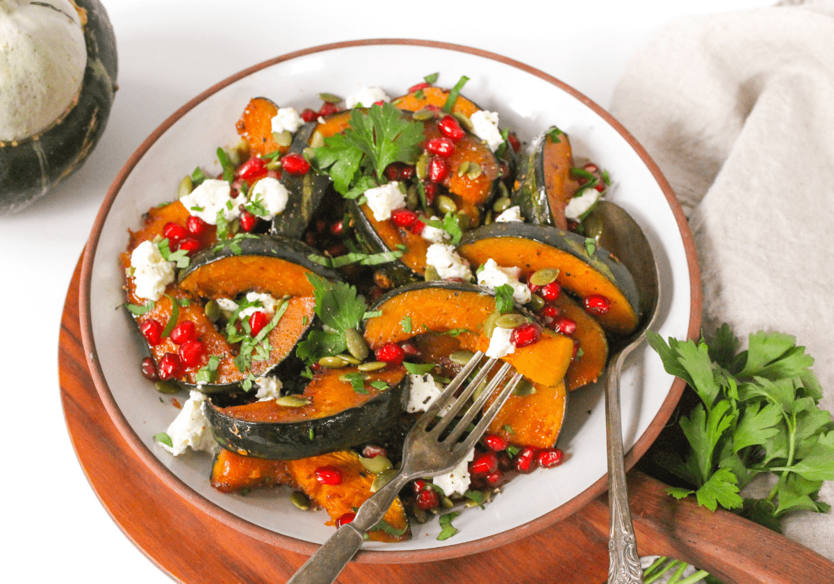 roasted squash side dish on a plate