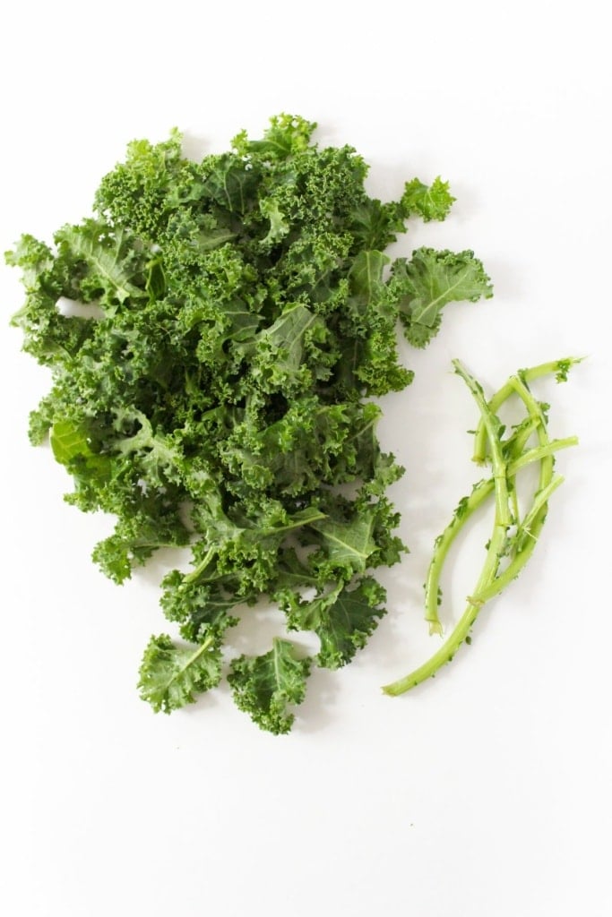 kale with stems removed