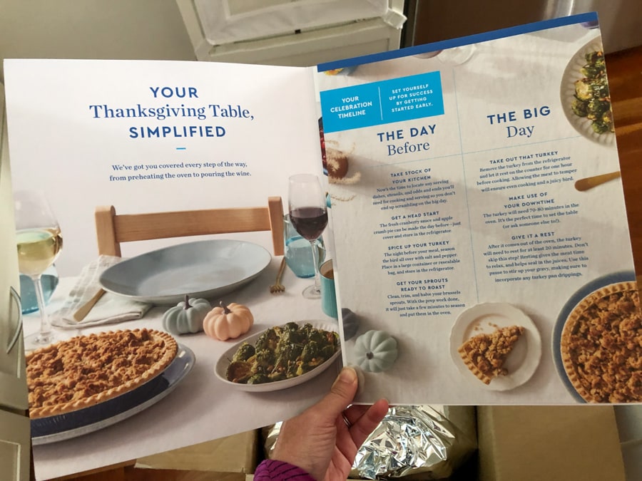 instructions for blue apron thanksgiving prep ahead