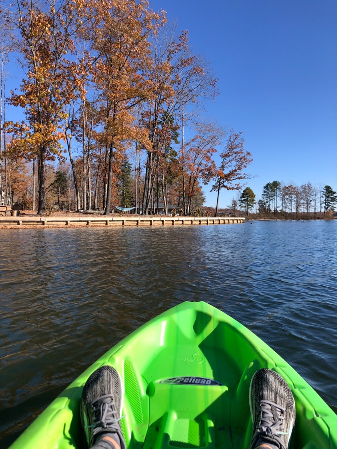 kayaking at lake anna in november