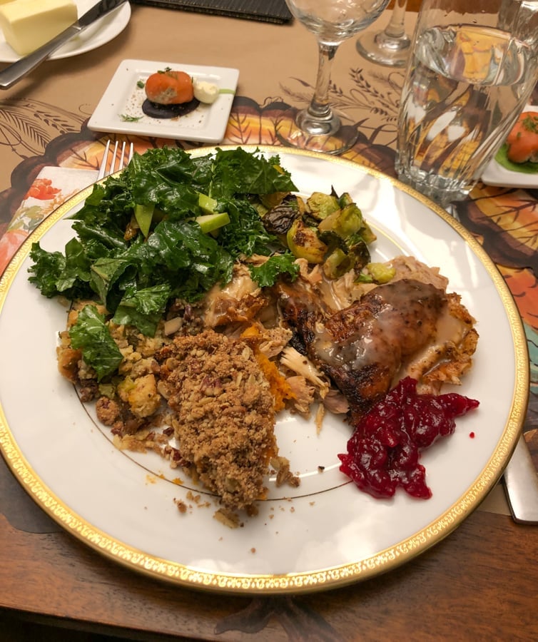 thanksgiving dinner on a plate