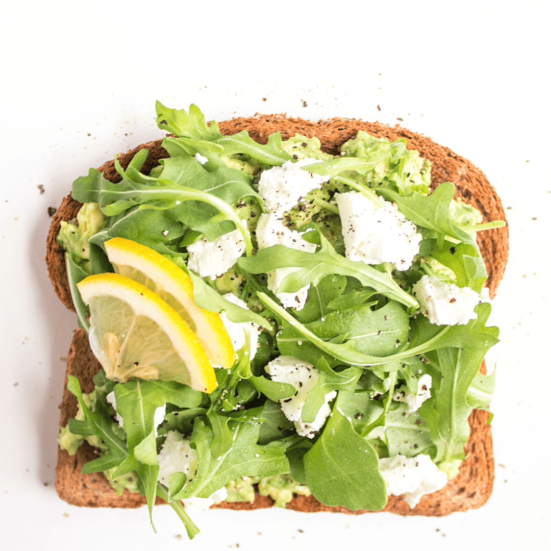 Smashed Avocado Toast with Goat Cheese & Arugula