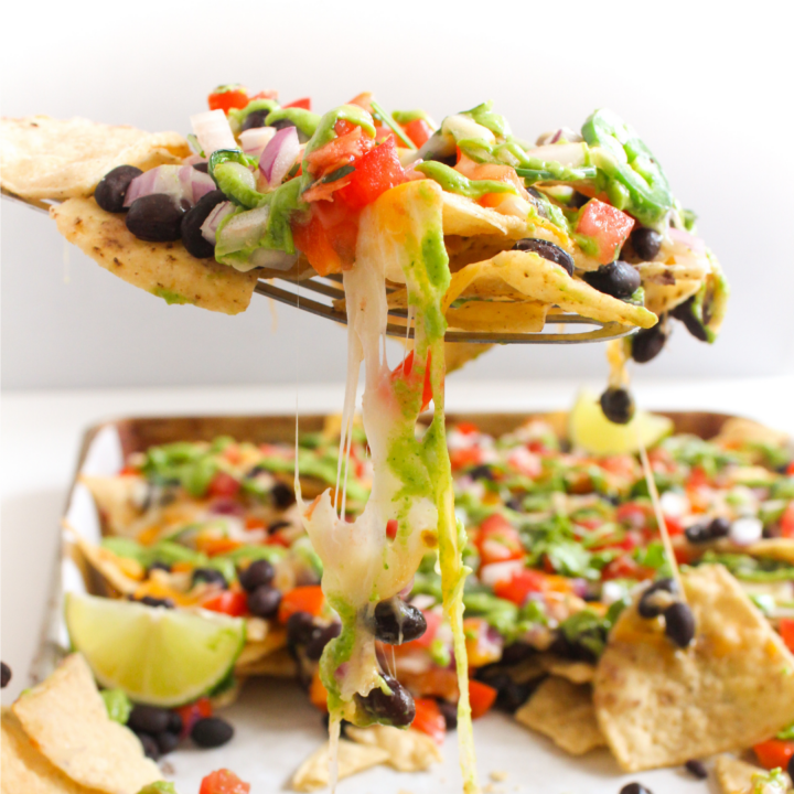 Veggie-Loaded Sheet Pan Vegetarian Nachos