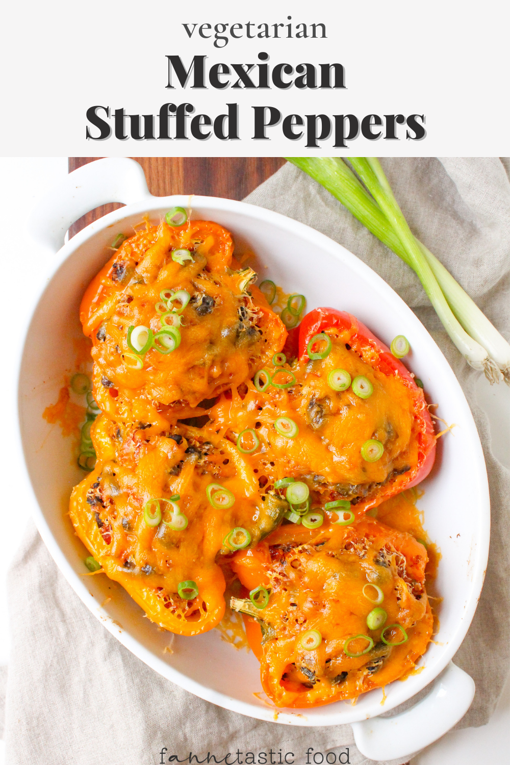 Cheesy Vegetarian Mexican Stuffed Peppers with Black Beans