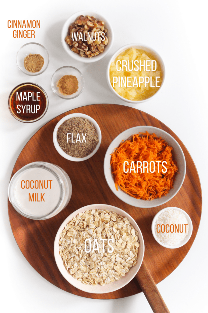 carrot cake oatmeal ingredients