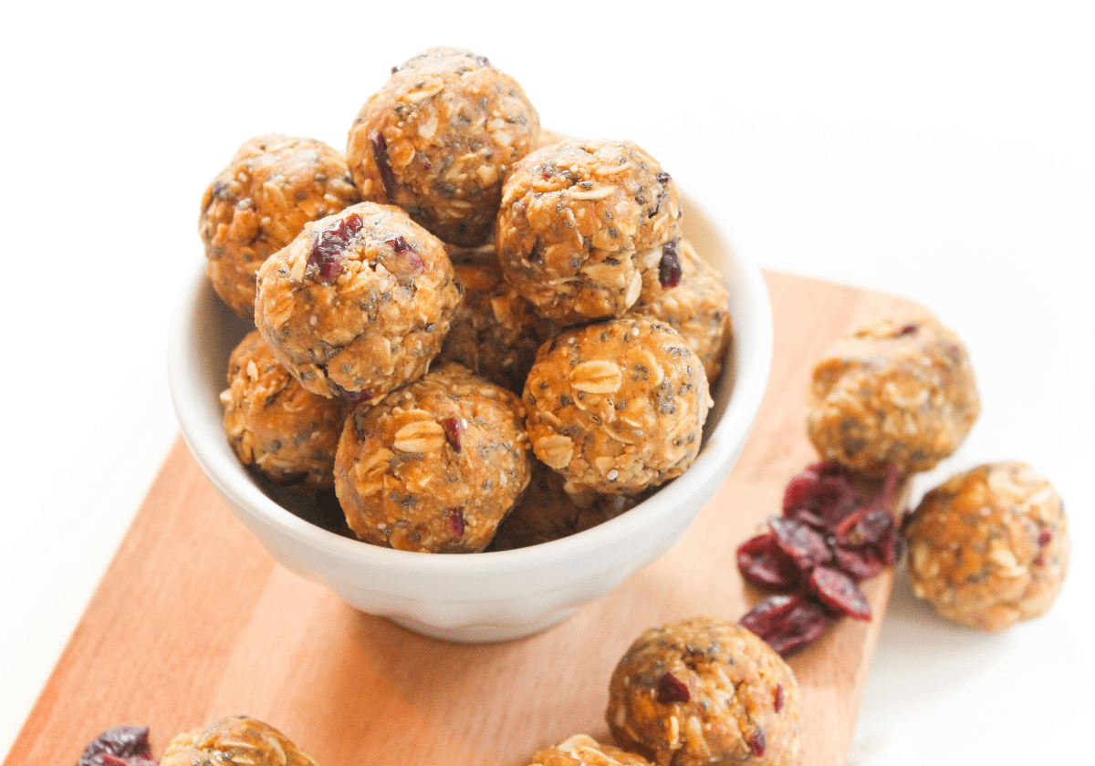 peanut butter bliss balls with oats