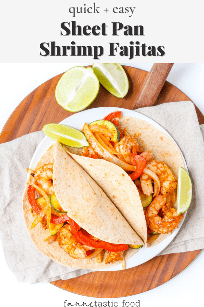 sheet pan shrimp fajitas