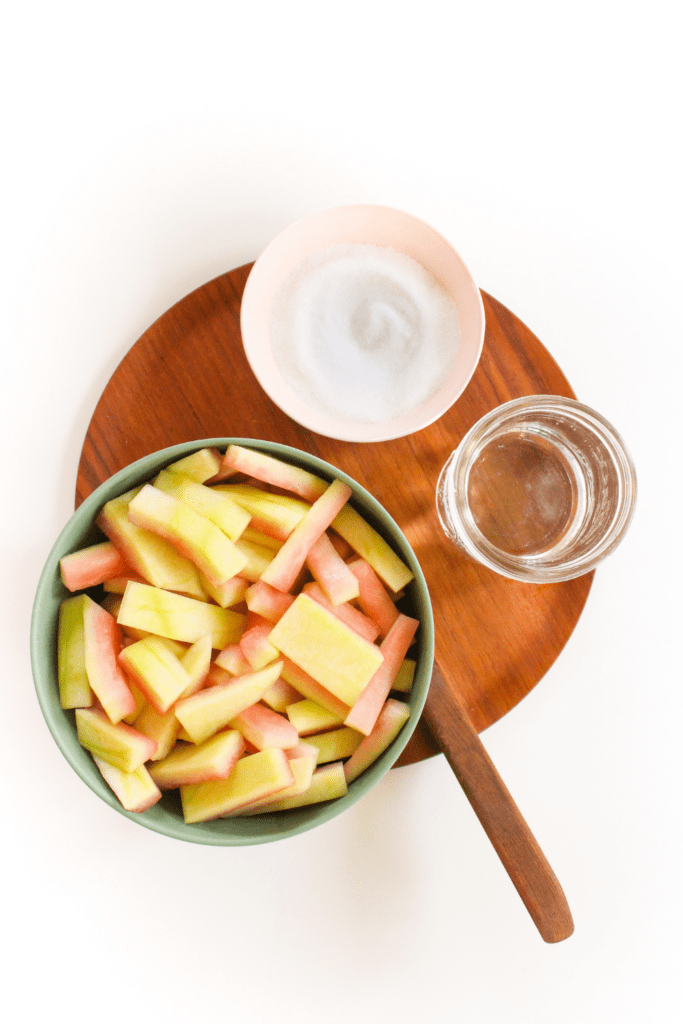 watermelon rind in a bowl
