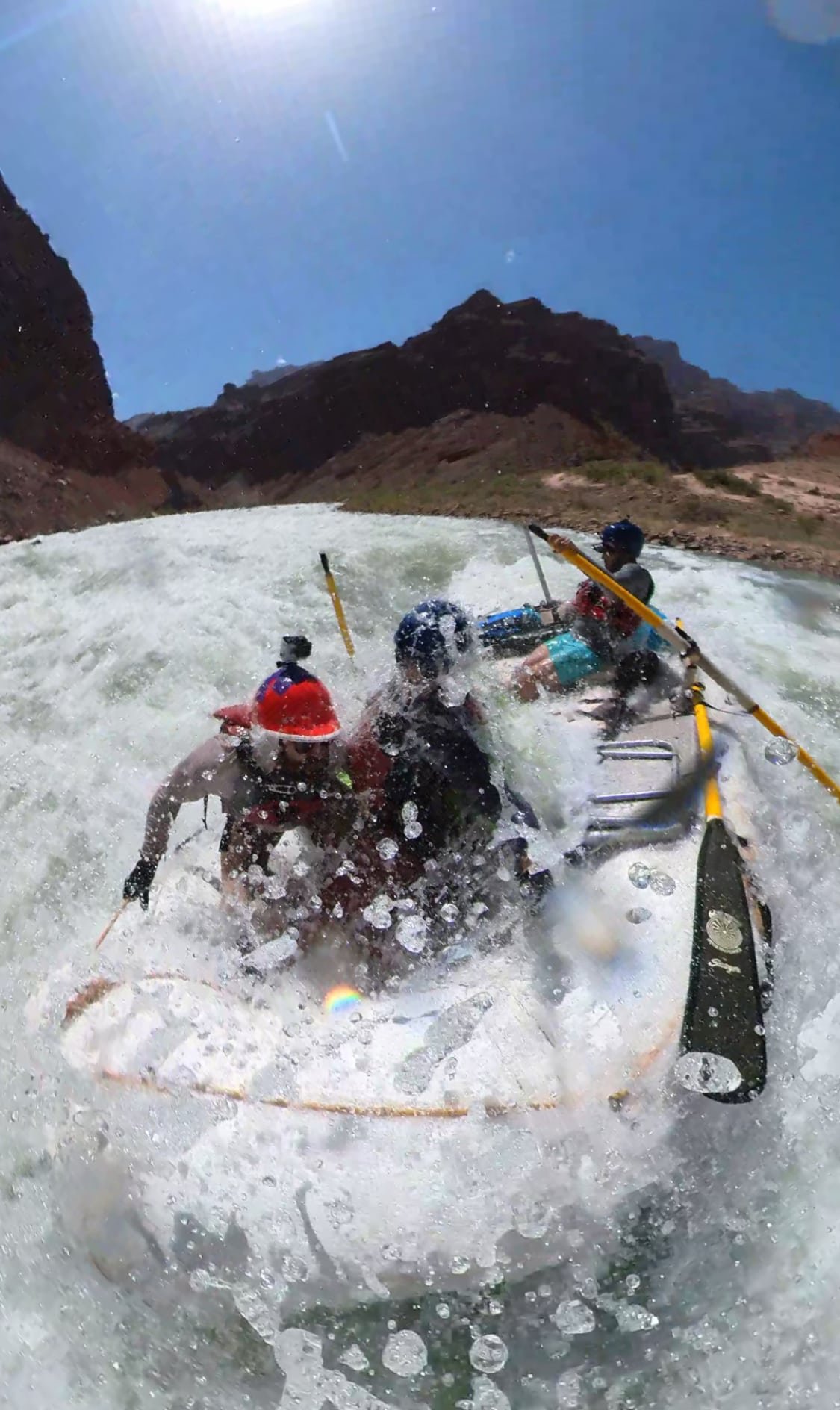 white water rafting on the colorado river. 