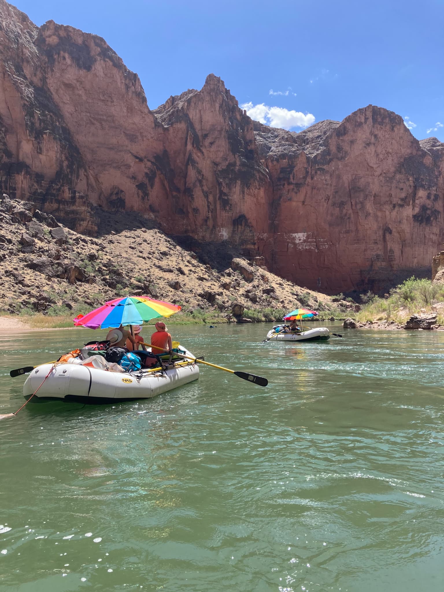 rafting on the colorado river.