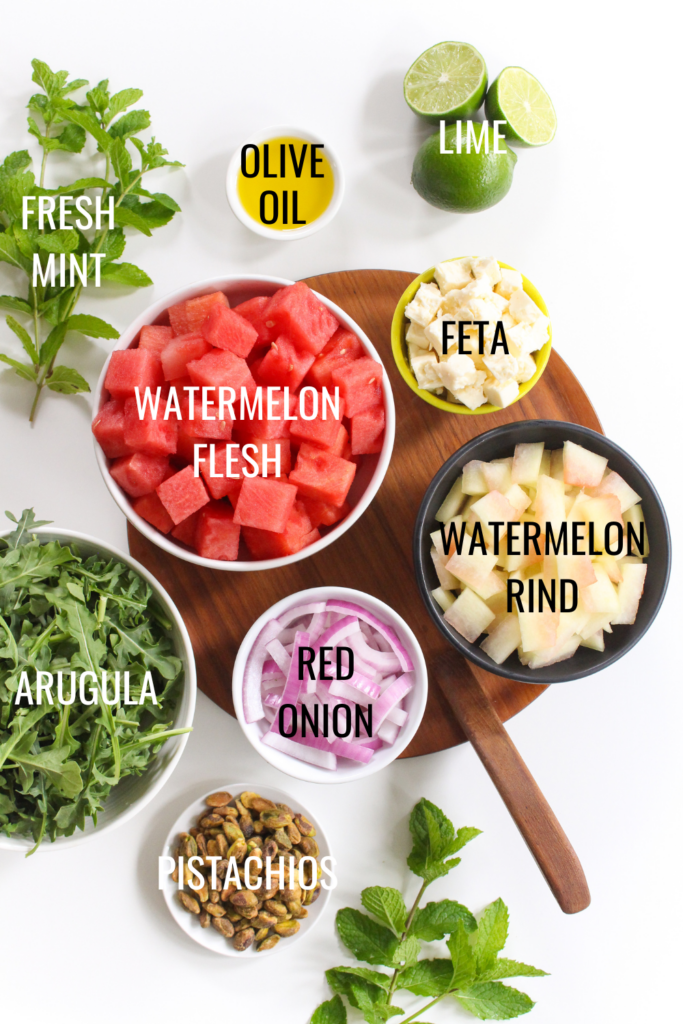 watermelon rind salad ingredients