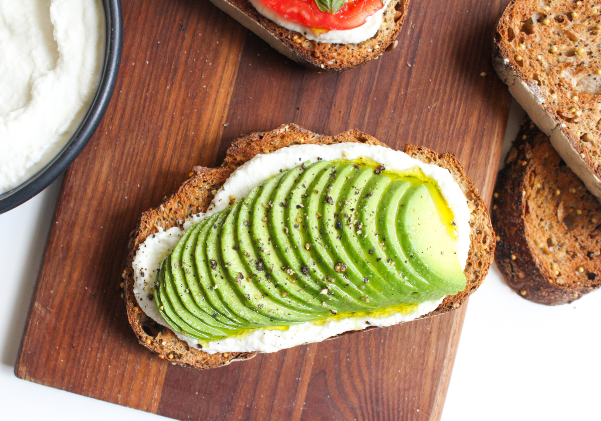 savory avocado ricotta toast