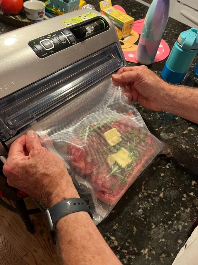 sous vide steak in a bag