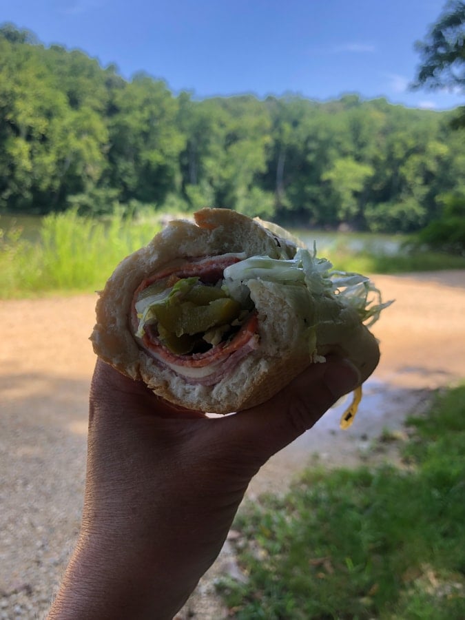 italian sub with a view of the canal