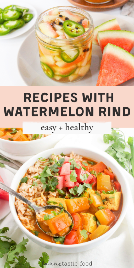 easy and healthy recipes with watermelon rind