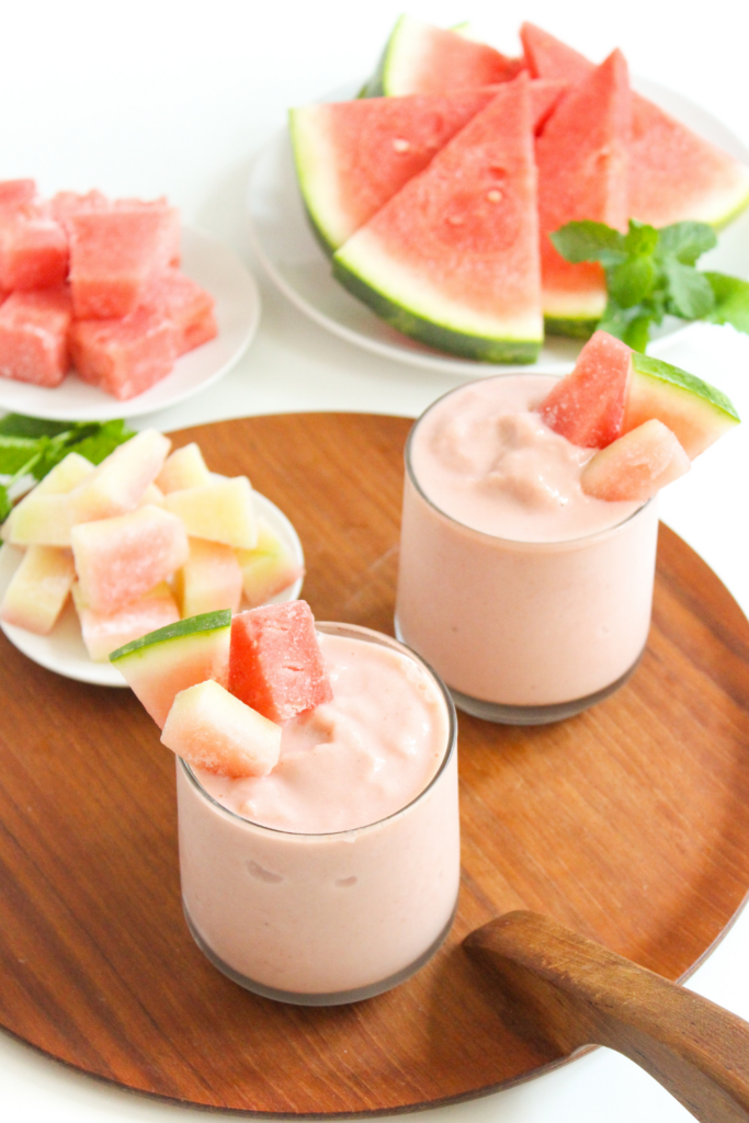 summer fruit smoothie with watermelon