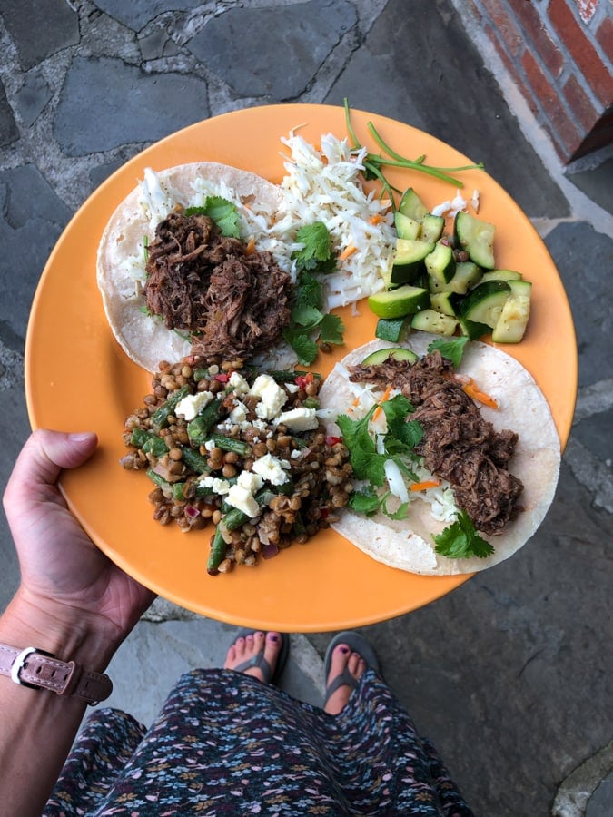 tacos with pork carnitas