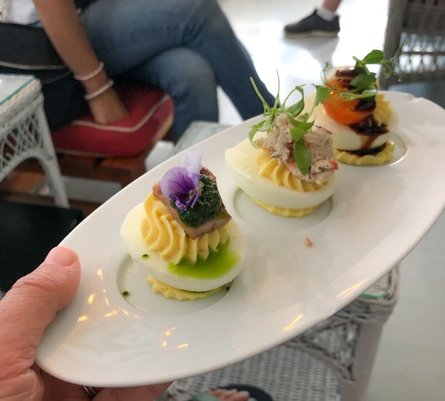 fancy deviled eggs from the virginia hotel