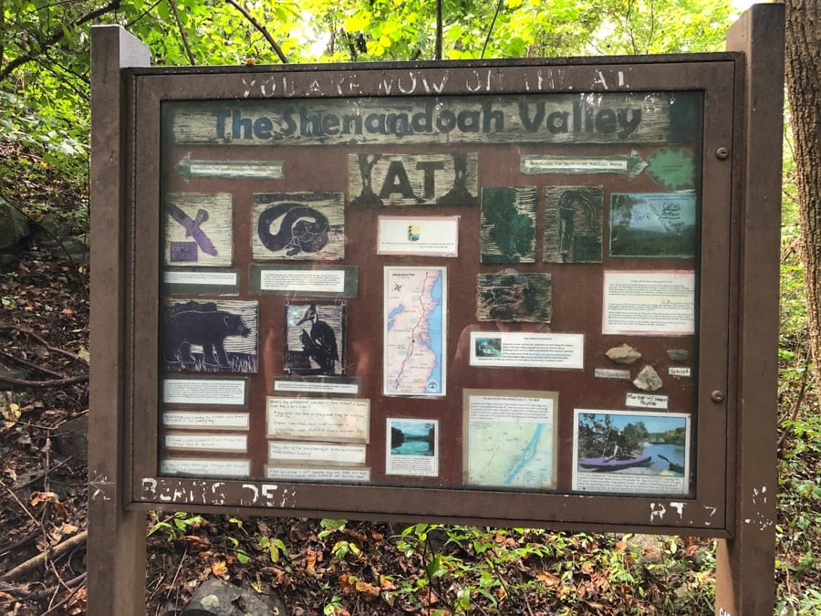 shenandoah valley Appalachian trail sign