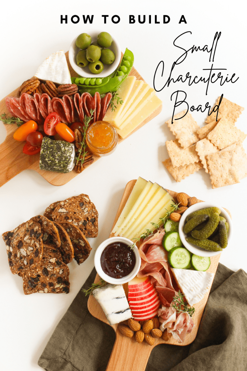 how to build a small charcuterie board with cheese