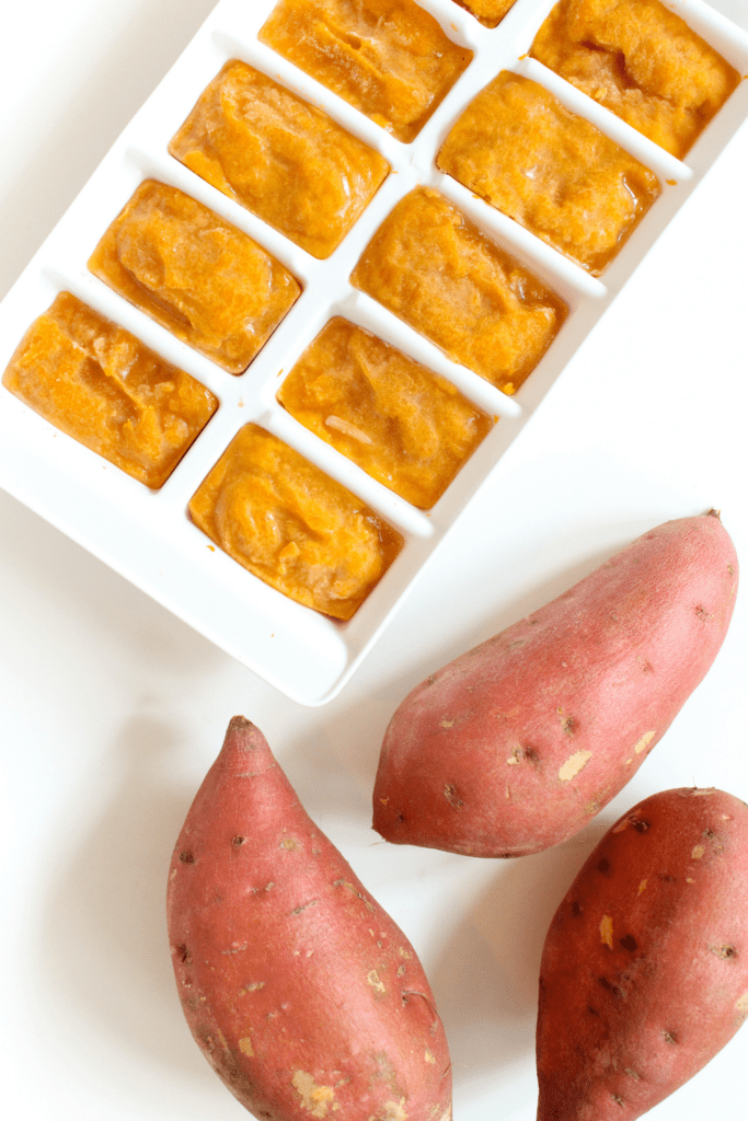 frozen sweet potato puree cubes