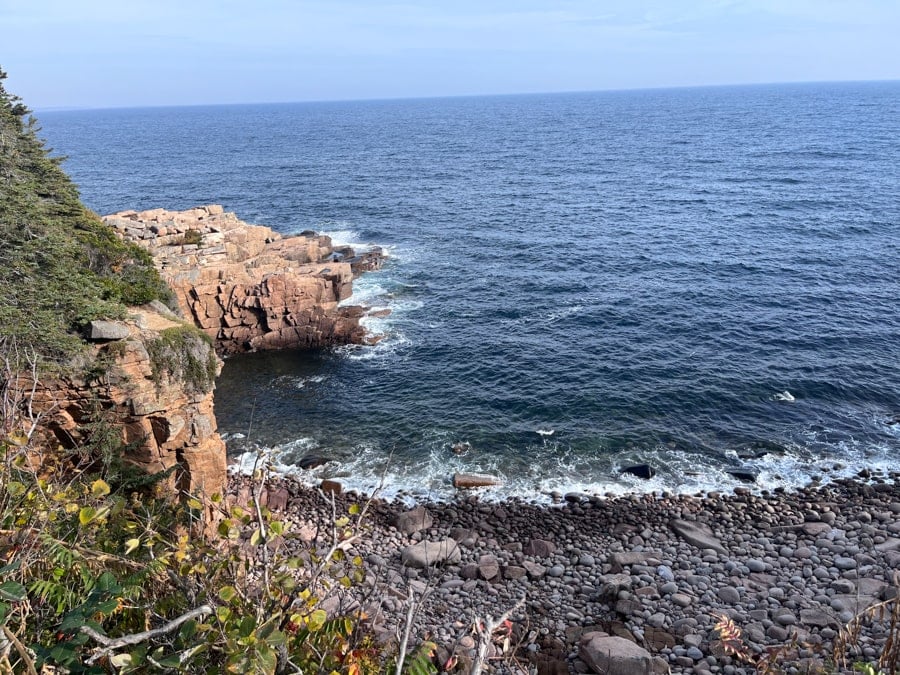 view of the ocean from acadia national park