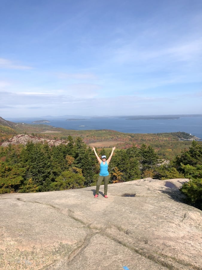 anne mauney hiking in acadia national park