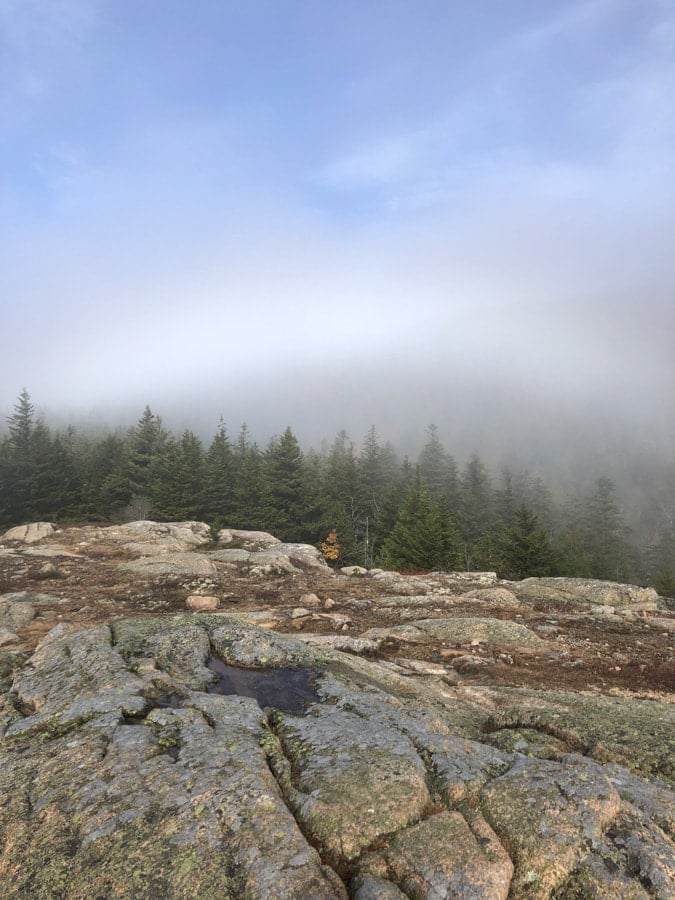 hiking on sargent mountain in acadia