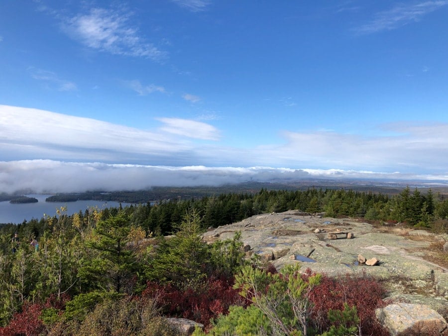 view from parkman mountain in acadia