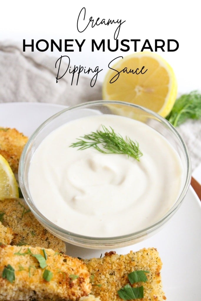 creamy homemade honey mustard dipping sauce