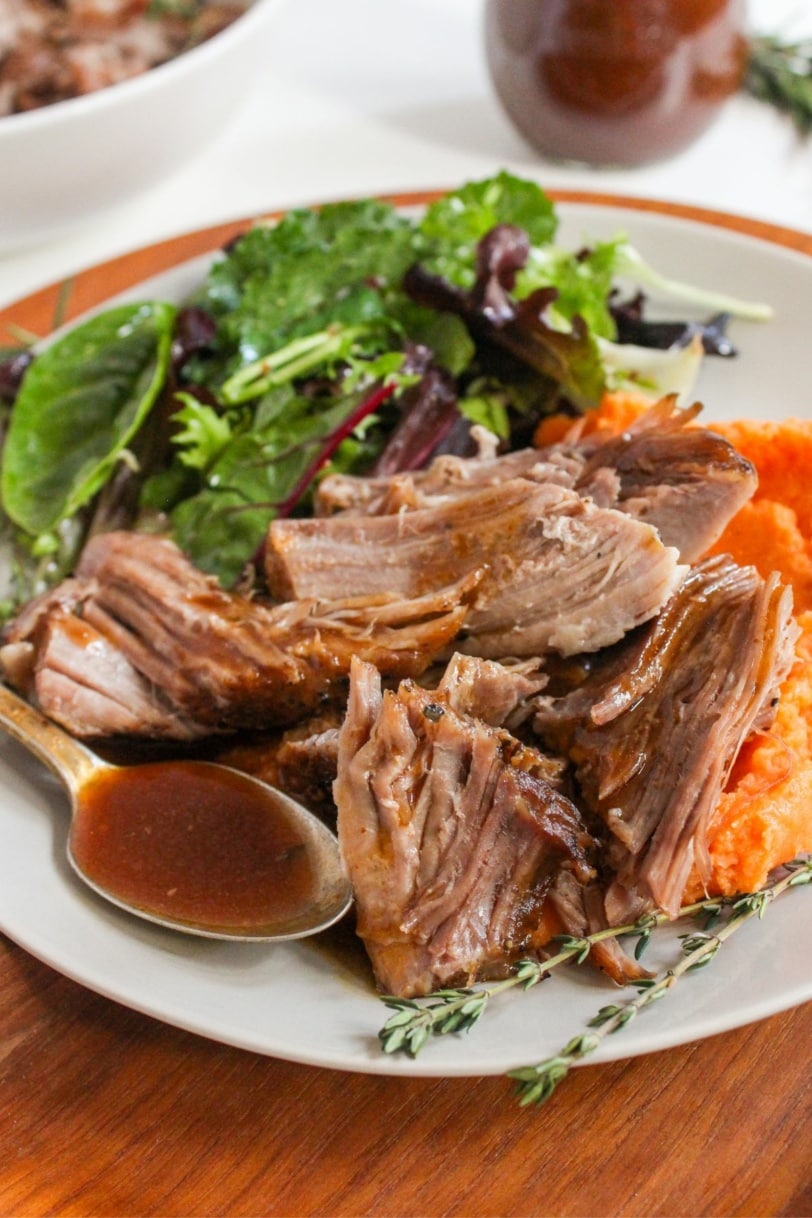Instant Pot pork roast on a plate