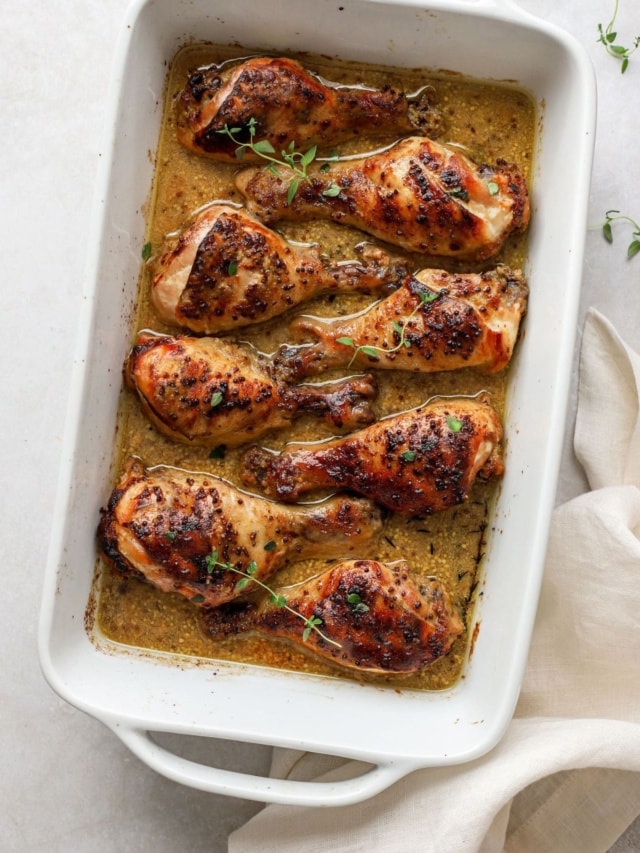 Crockpot Honey Mustard Chicken Legs Recipe food