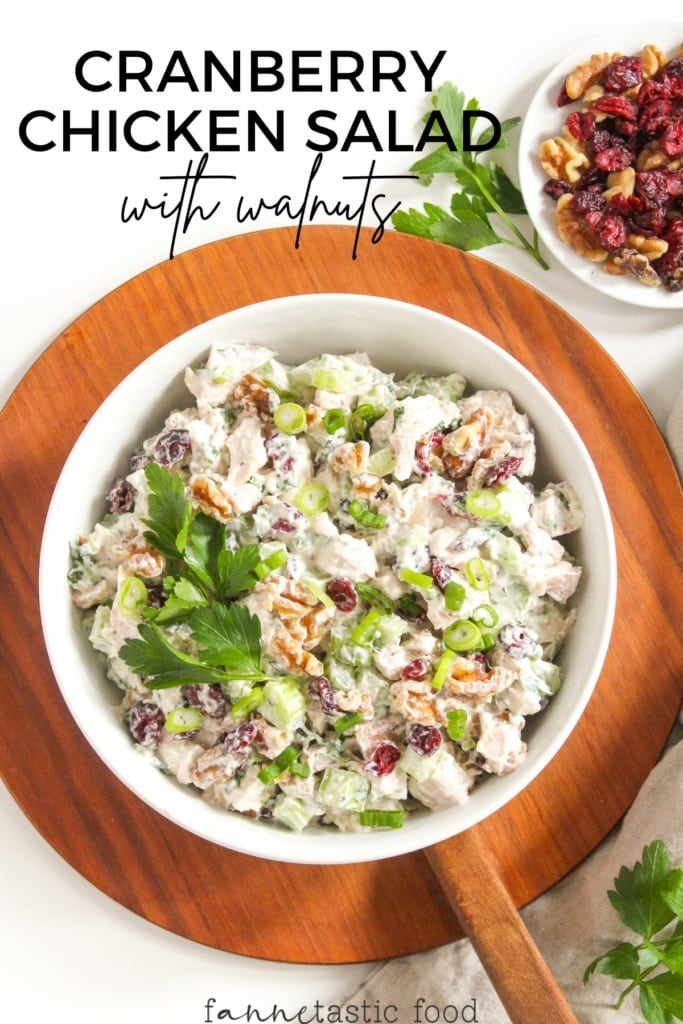 cranberry chicken salad with walnuts