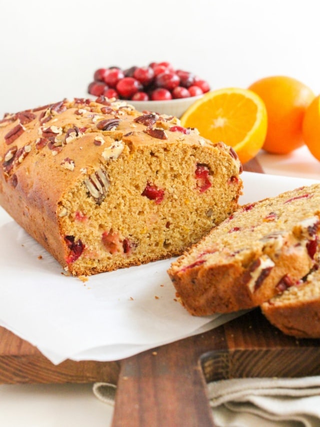 Whole Wheat Orange Bread with Cranberries food
