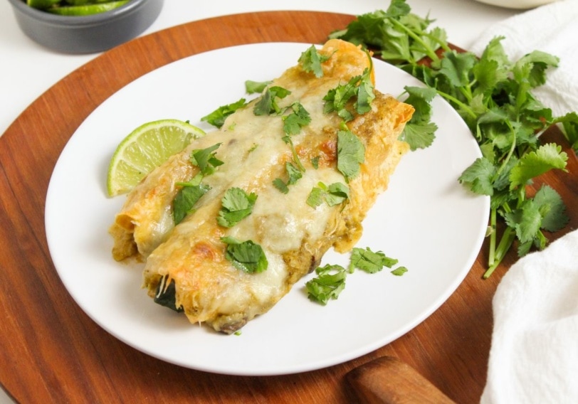 Crock Pot Chicken Enchiladas Verde food