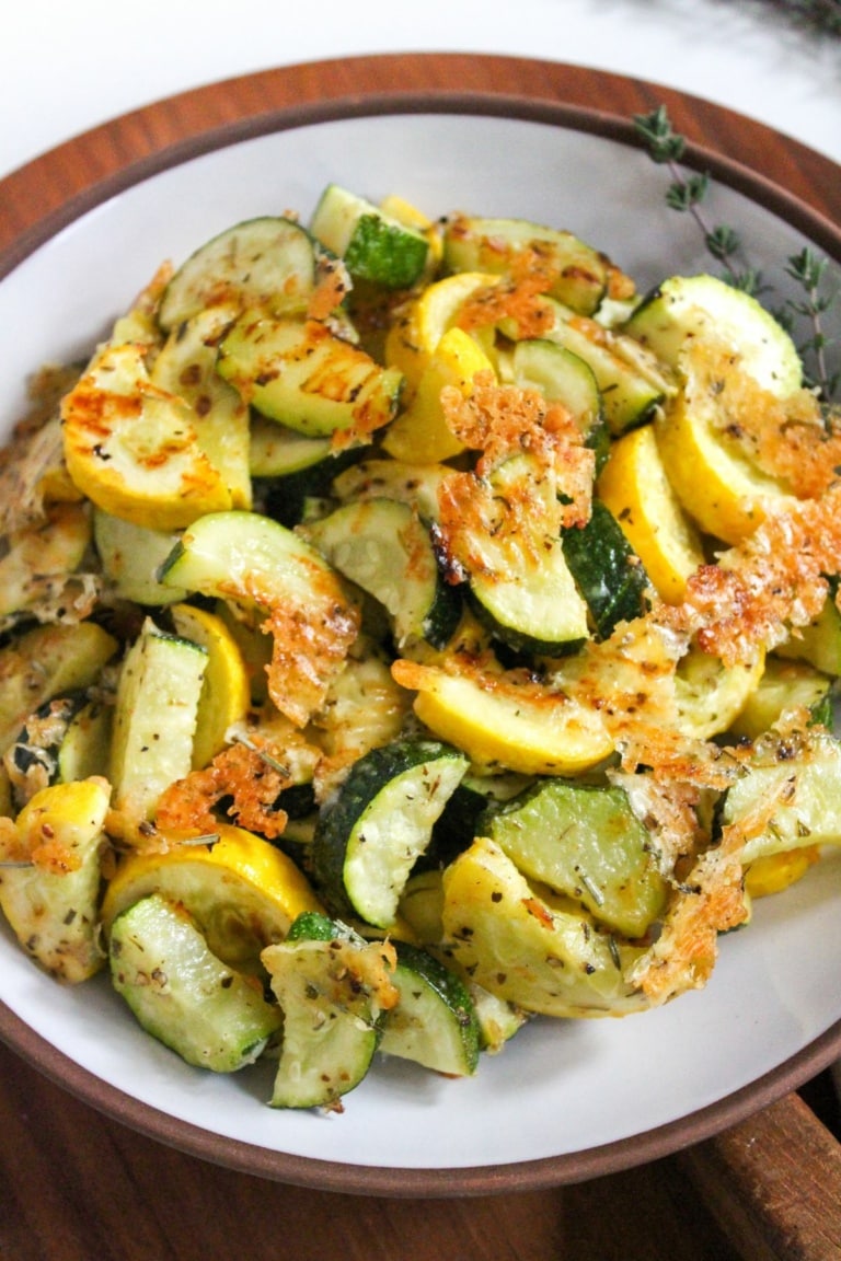Oven Roasted Zucchini and Squash food