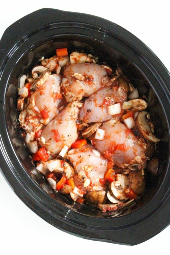chicken thighs in a crockpot