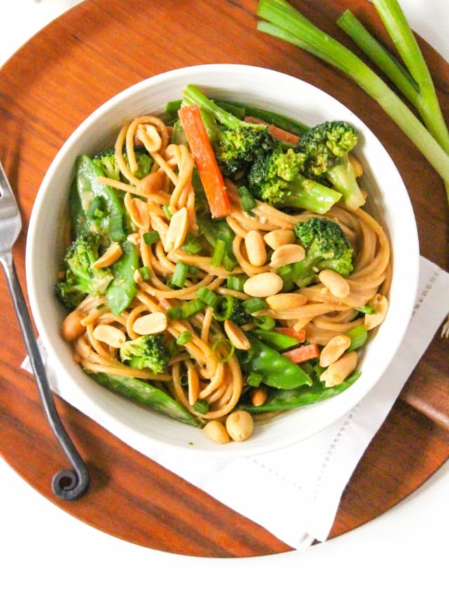 Creamy Peanut Butter Noodles Recipe food