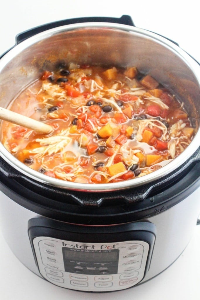 chicken tortilla soup in an Instant Pot