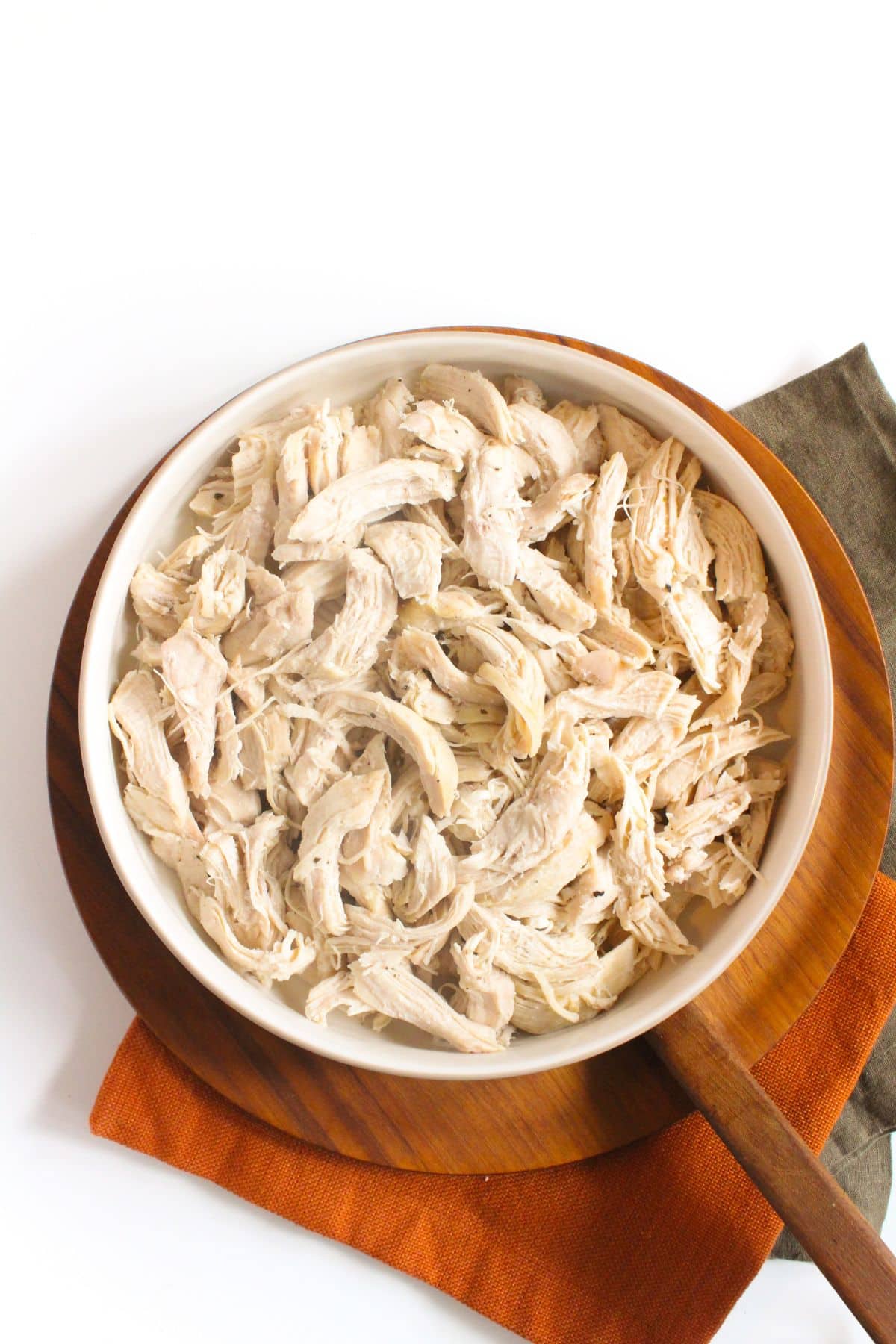 shredded chicken in a bowl