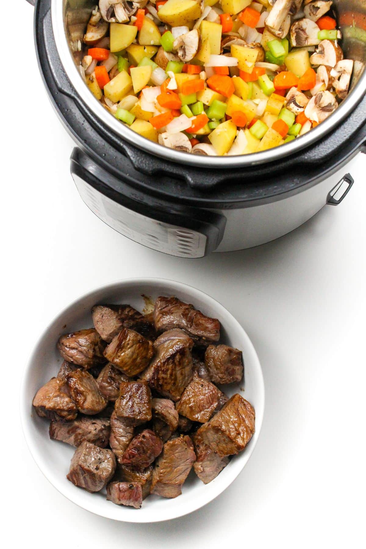 Quick Prep Instant Pot Beef & Barley Soup (Veggie-Packed) - fANNEtastic