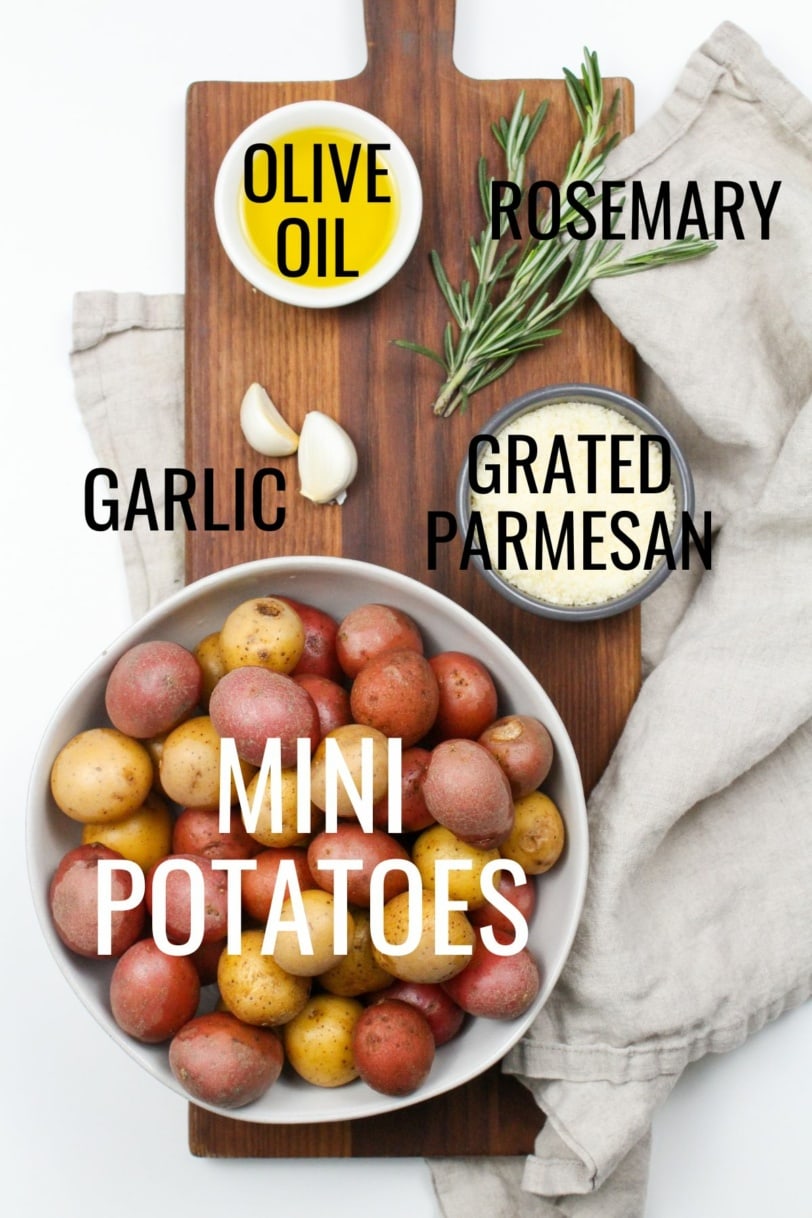 Easy & Crispy Oven Roasted Mini Potatoes (5Minute Prep) food