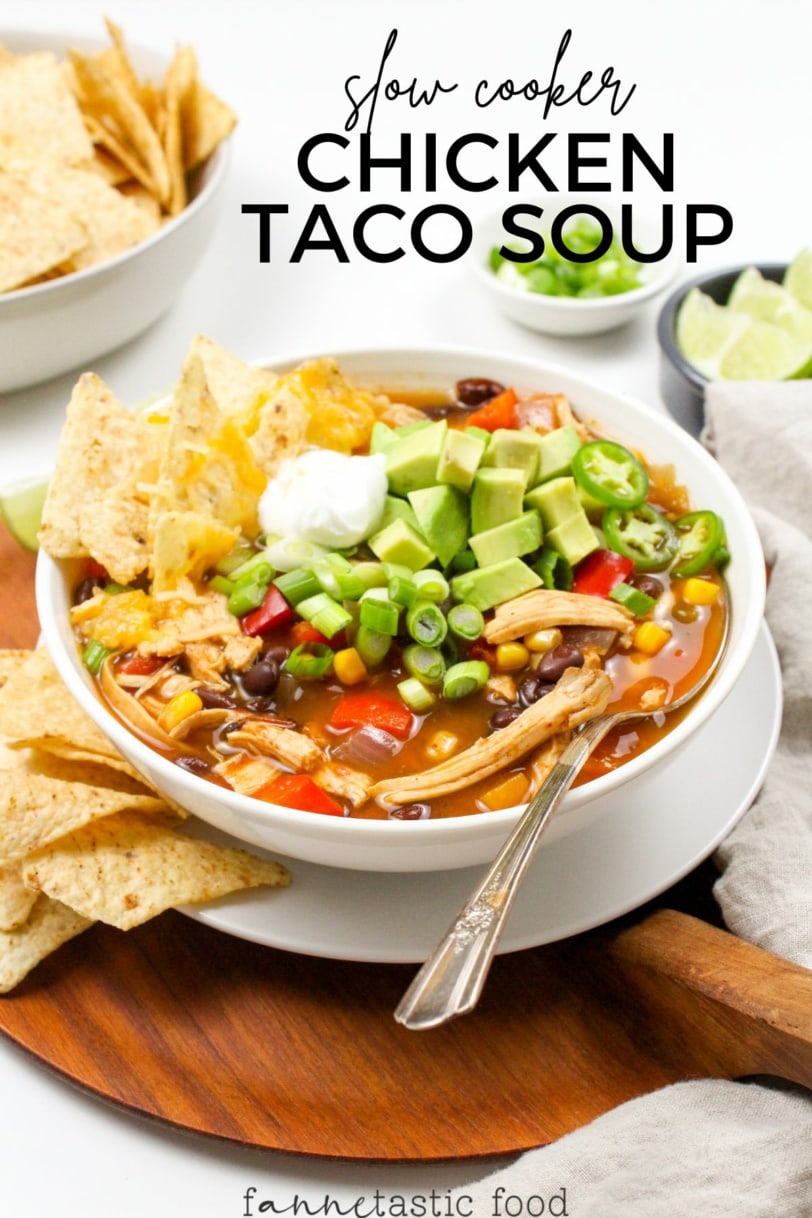 Slow Cooker Chicken Taco Soup - fANNEtastic food