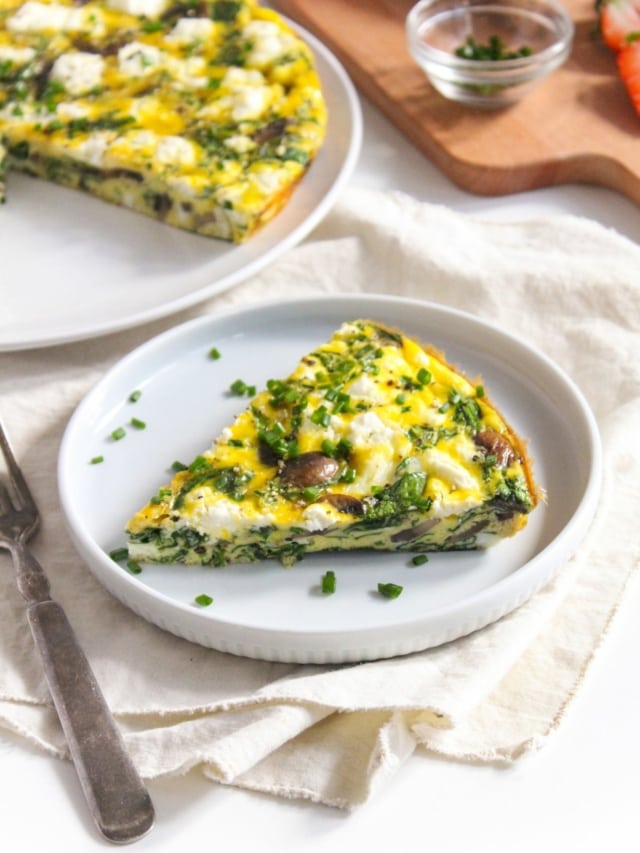 Vegetable Frittata with Goat Cheese food