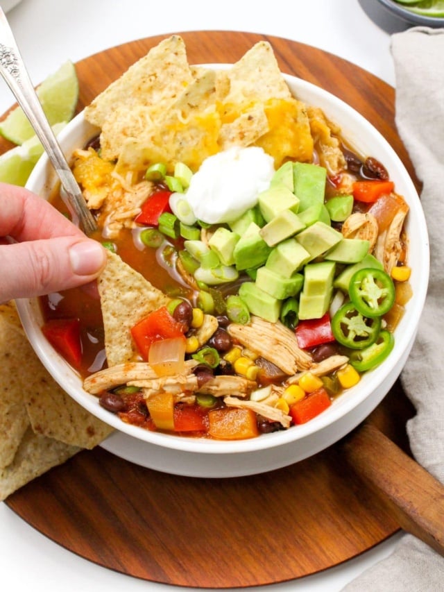 Crockpot Chicken Taco Soup Recipe food