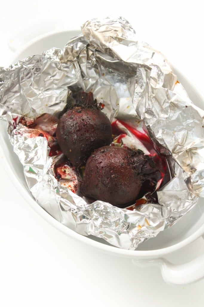 whole beets roasted in foil