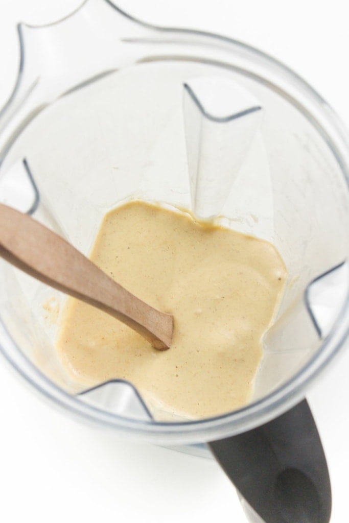 pancake batter in a blender