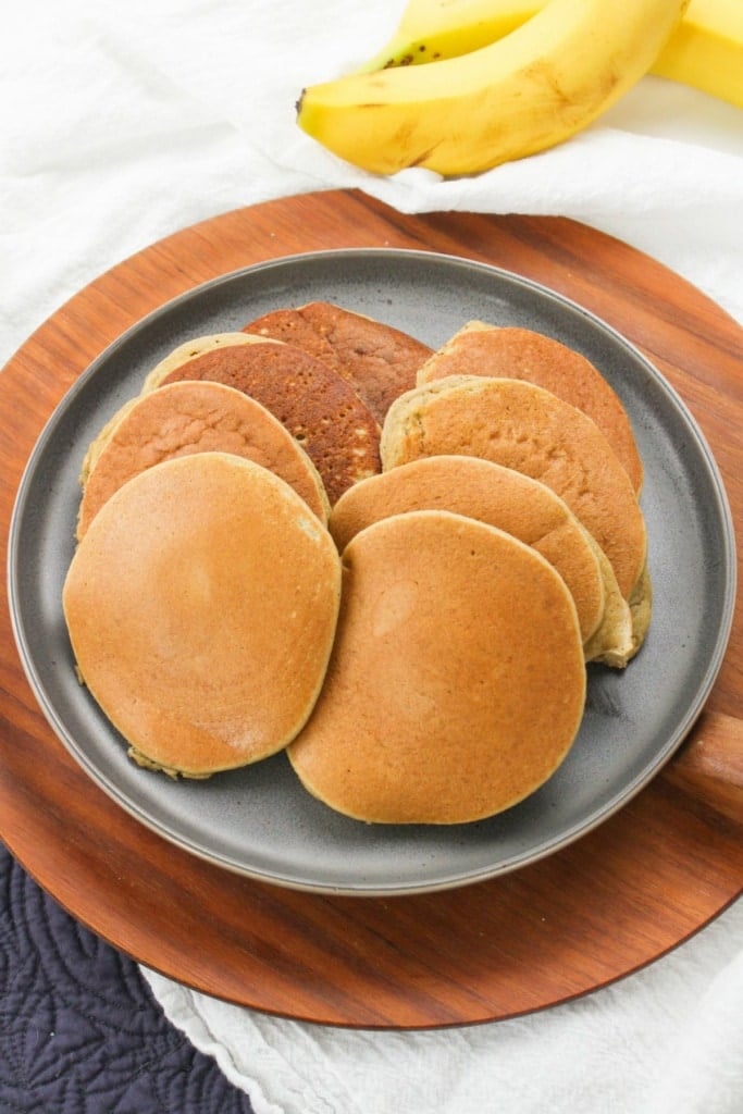 golden pancakes on a plate